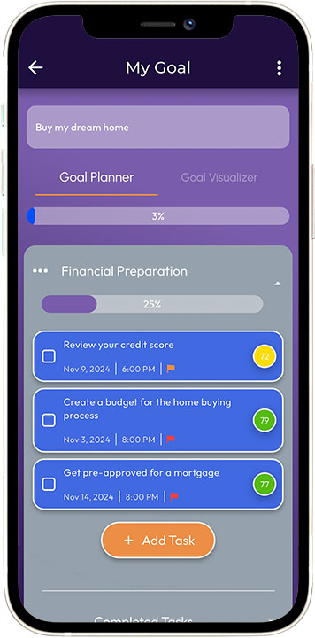 Conqur App for Goal-setting on Android